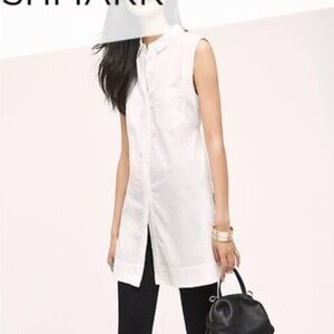 Maeve by Anthropologie Maeve Sleeveless Tie Button Down Tunic Size 0